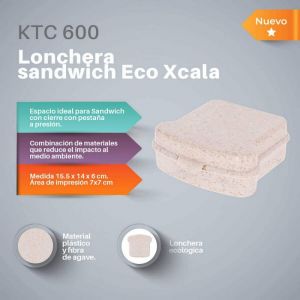 LONCHERA SANDWICH ECO XCALA personalizada